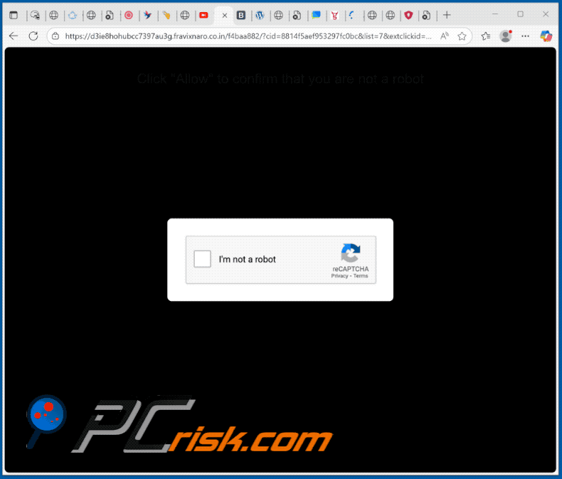 fravixnaro.co[.]in website appearance (GIF)