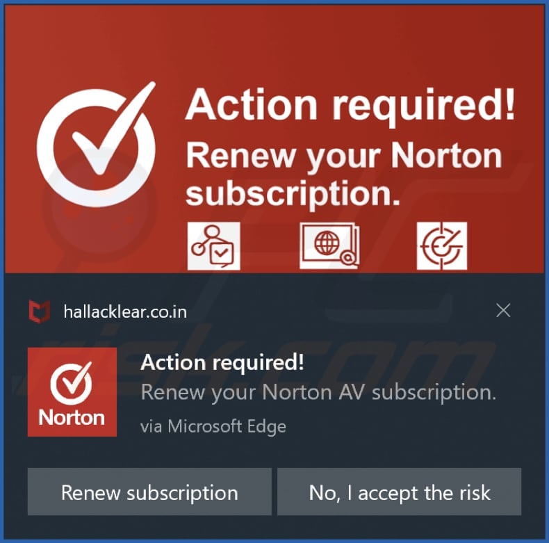 hallacklear.co[.]in notification