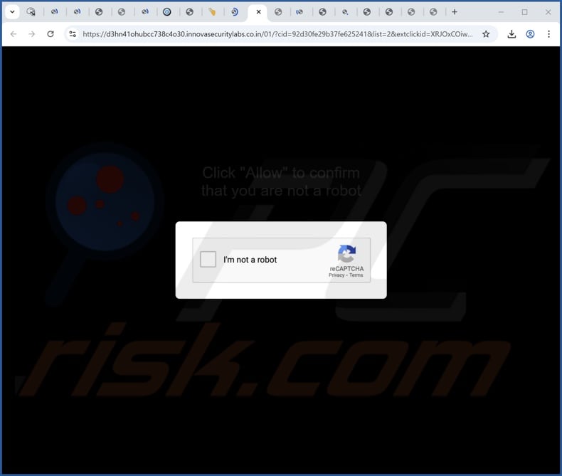 innovasecuritylabs.co[.]in pop-up redirects