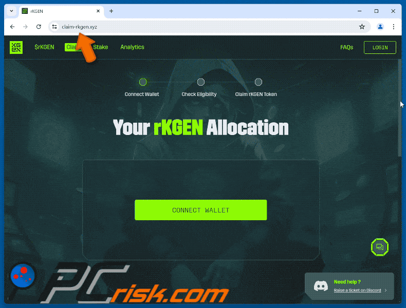 Appearance of KGeN Allocation scam