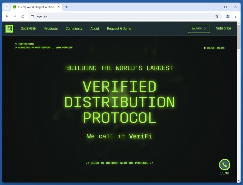 KGeN Allocation Scam real site (kgen.io)