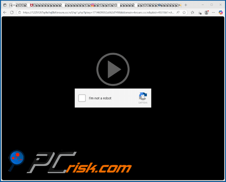 krouns.co[.]in website appearance (GIF)