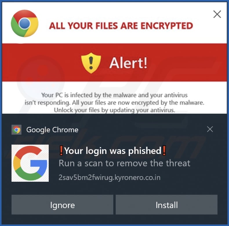 Ad delivered by the kyronero.co[.]in webpage