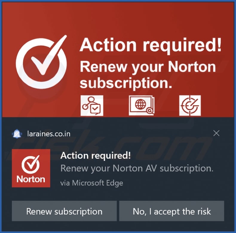 Ad delivered by the laraines.co[.]in webpage