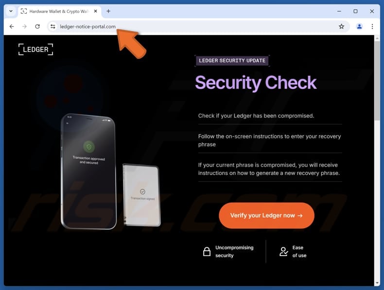 Ledger Security Check scam