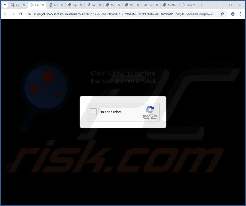 lexornero.co[.]in pop-up redirects