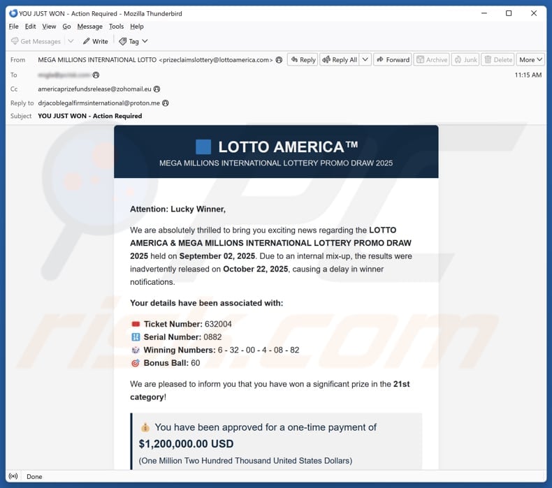 Email Account Failure Notice email spam campaign