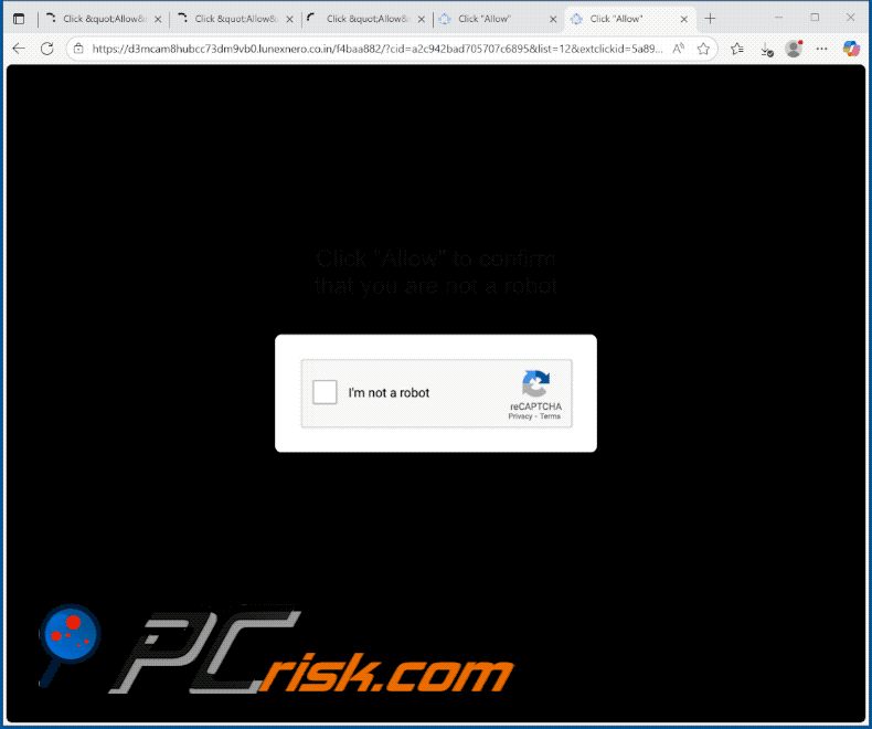 lunexnero.co[.]in website appearance (GIF)