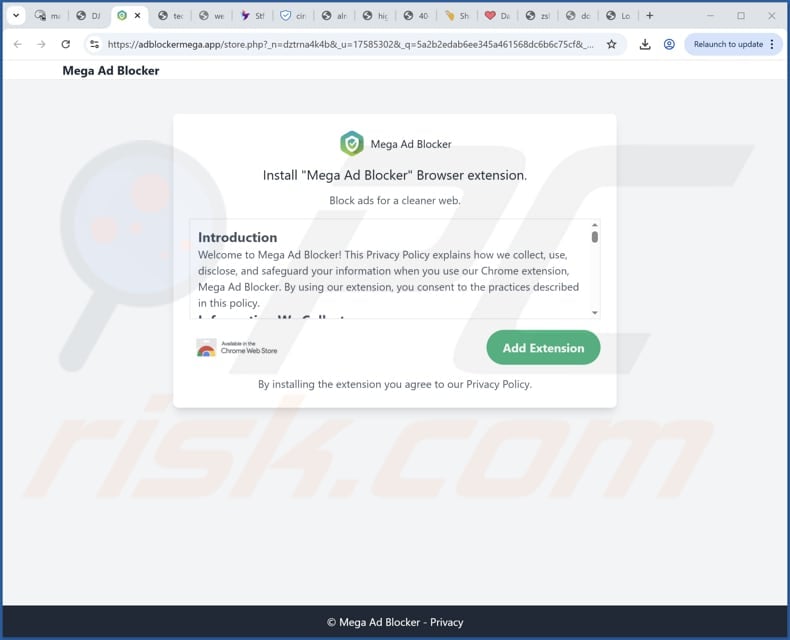 Mega Ad Blocker promoter
