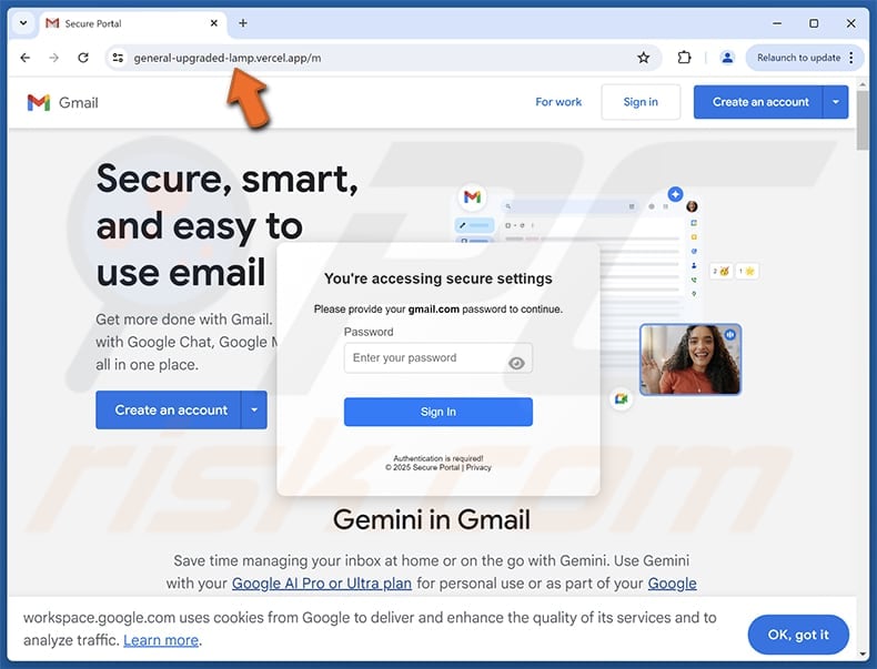 Migration To New Email Interface Scam phishing page