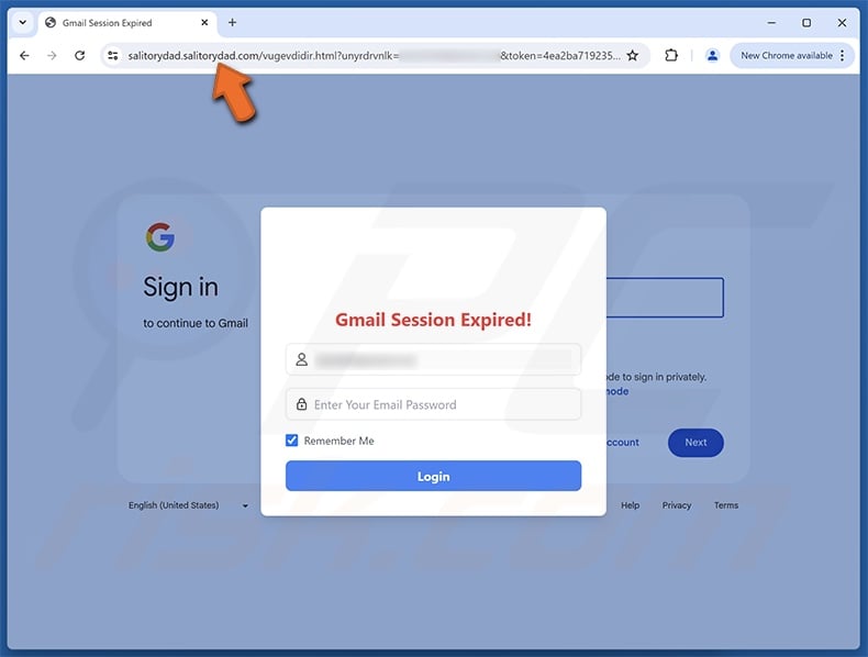 Neglect Of Prior Verification Alerts scam email promoted phishing site