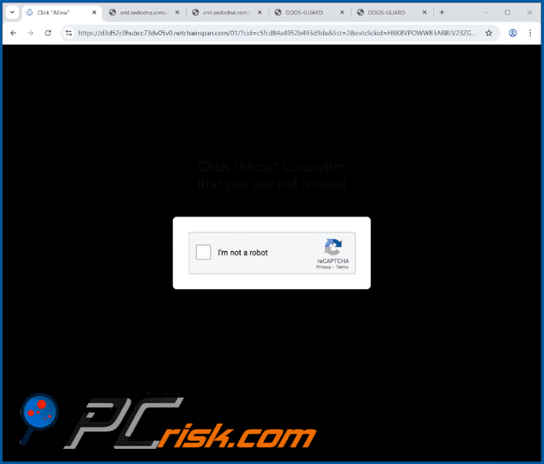 netchainspan[.]com website appearance (GIF)