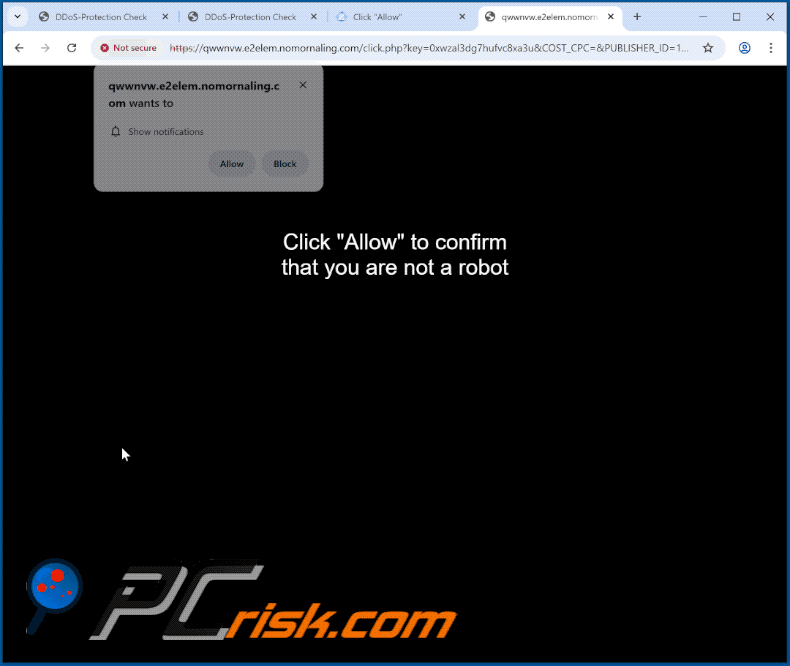 nomornaling[.]com website appearance (GIF)