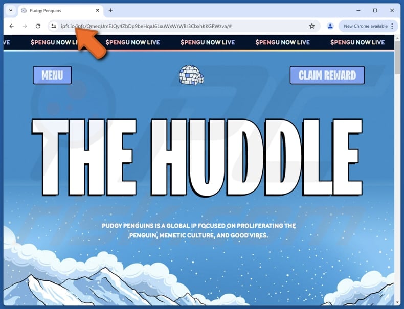 Pudgy Penguins ($PENGU) Rewards scam