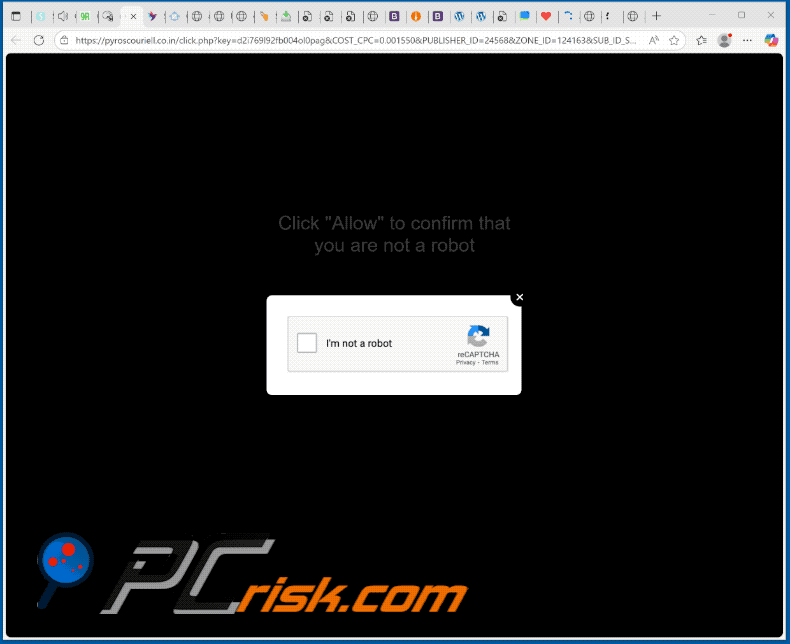 pyroscouriell.co[.]in website appearance (GIF)