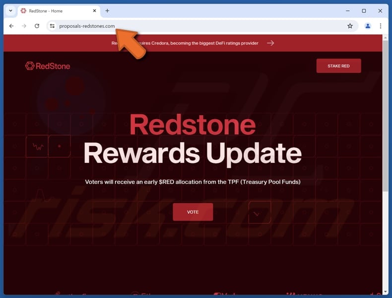 RedStone Vote Reward scam