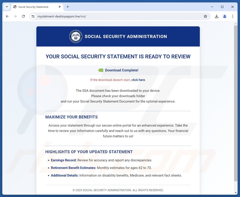 Social Security Administration scam