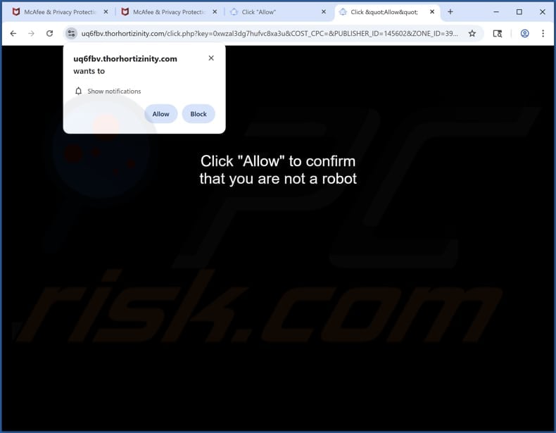 thorhortizinity[.]com ads