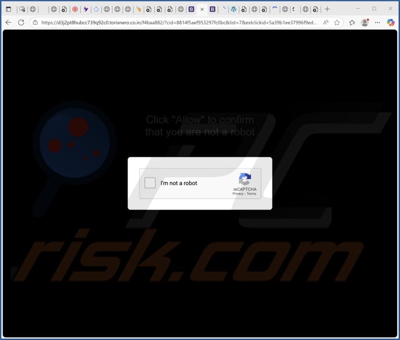 torixnero.co[.]in pop-up redirects