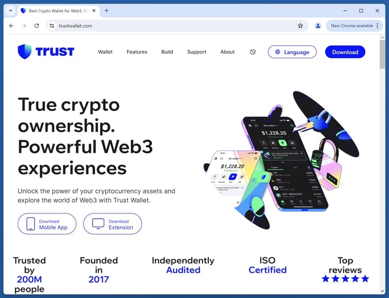 Trust Wallet Security Breach Scam scam real website (trustwallet.com)