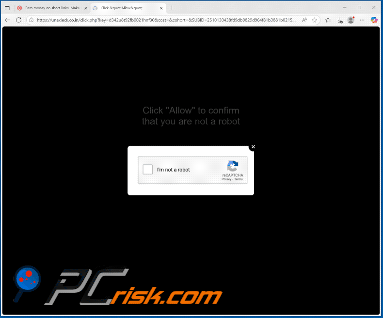 unaxieck.co[.]in website appearance (GIF)