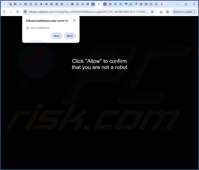 undalness[.]com ads