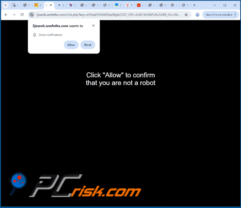 unsfeths[.]com website appearance (GIF)