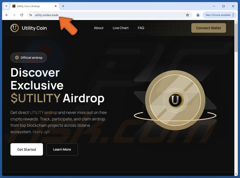 Utility Coin ($UTILITY) Airdrop scam