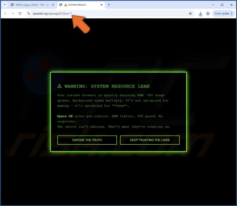 WARNING: SYSTEM RESOURCE LEAK scam