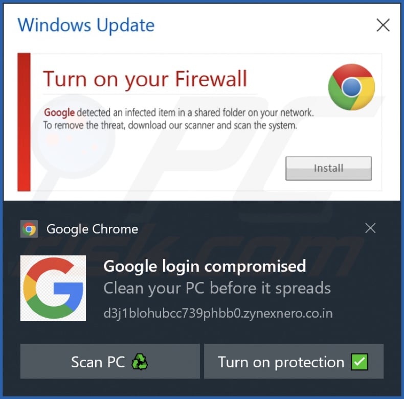 Ad delivered by the zynexnero.co[.]in webpage