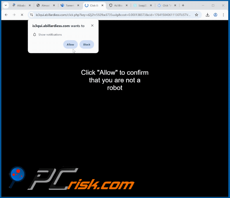abillardiess[.]com website appearance (GIF)
