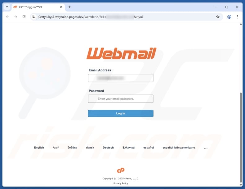 Account Update Required scam email promoted phishing site