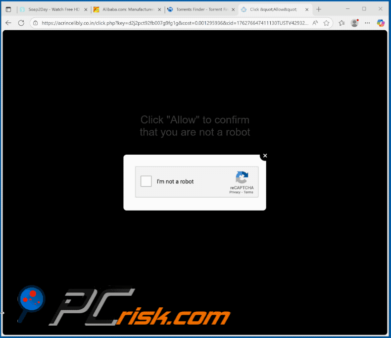 acrincelibly.co[.]in website appearance (GIF)