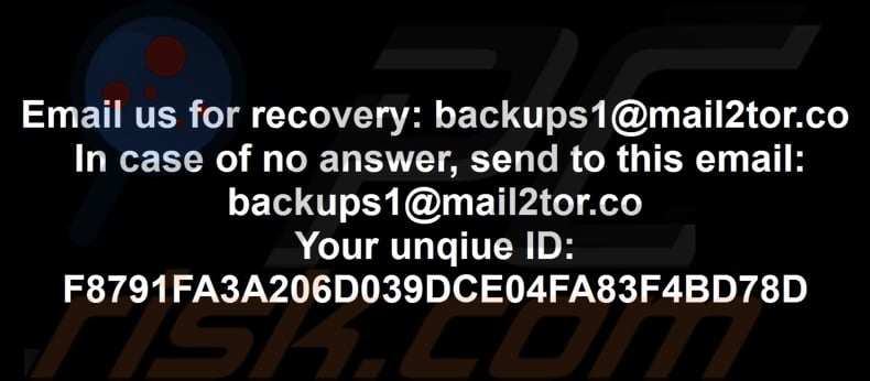 Bactor ransomware wallpaper