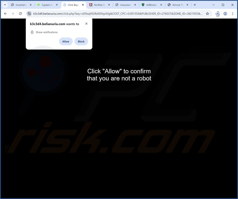 belianuria[.]com ads