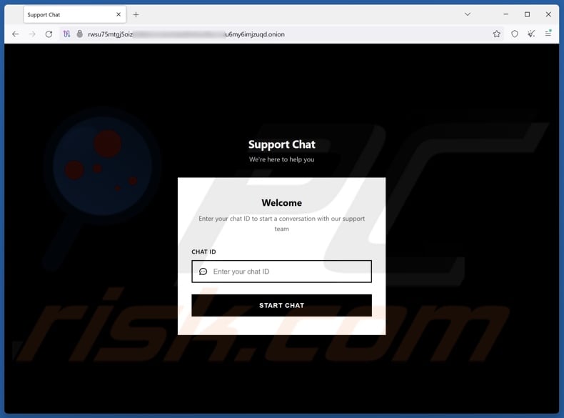 Benzona ransomware website