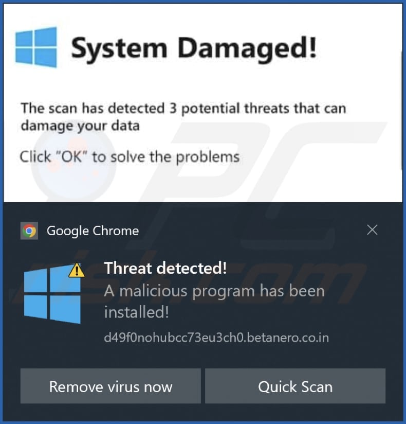 betanero.co[.]in notification