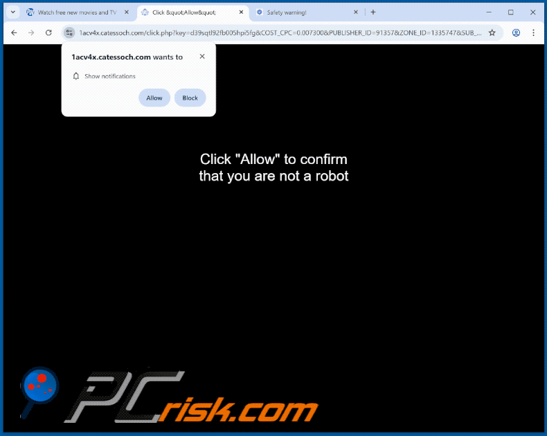 catessoch[.]com website appearance (GIF)