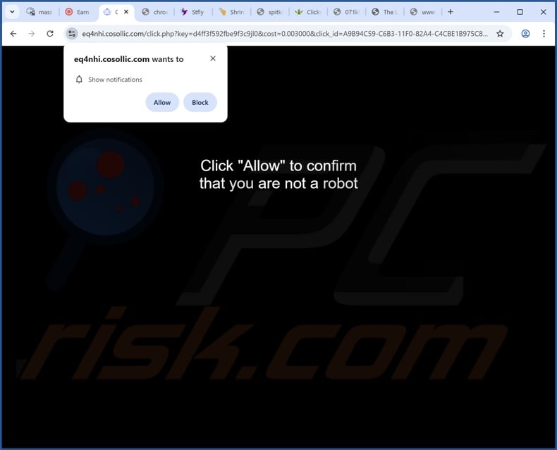 cosollic[.]com pop-up redirects