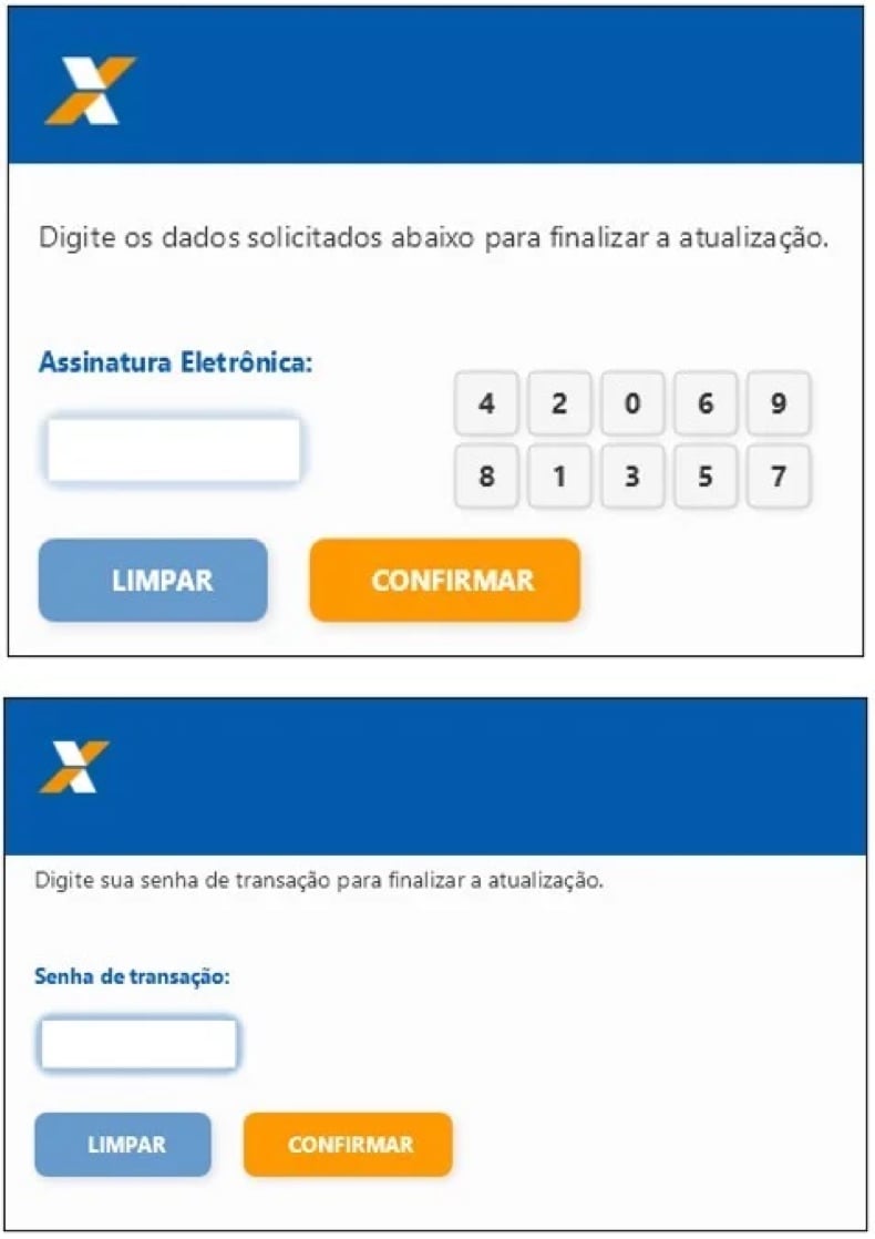 Eternidade malware displayed overlay