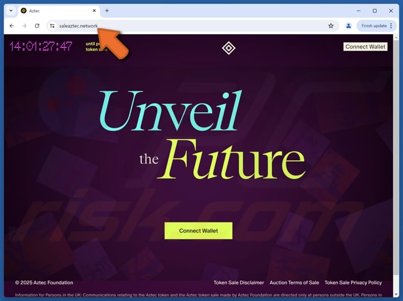 Fake Aztek Token Public Sale scam