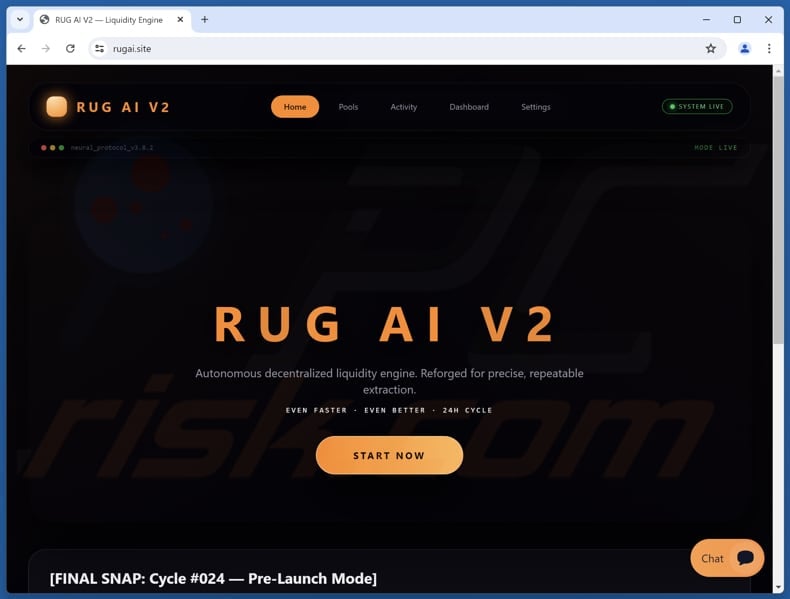 Fake RUG AI V2 site scam