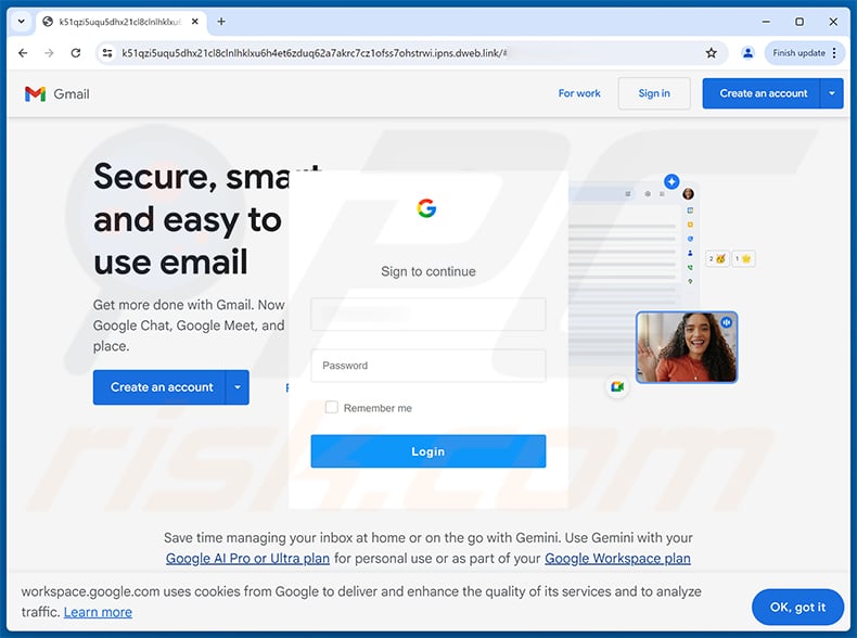Phishing site promoted via Final Notice - Complete Verification email scam (2025-11-18)