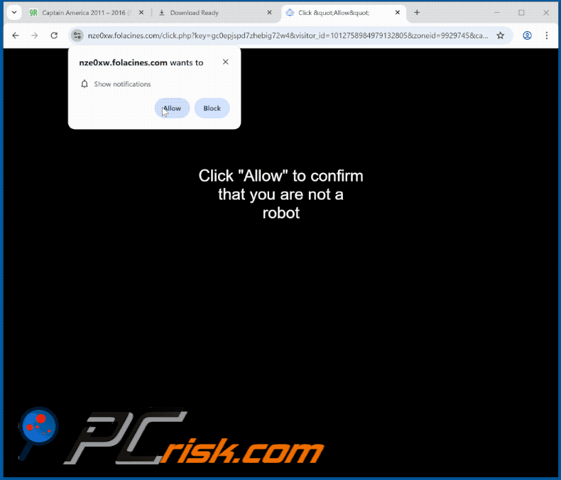 folacines[.]com website appearance (GIF)
