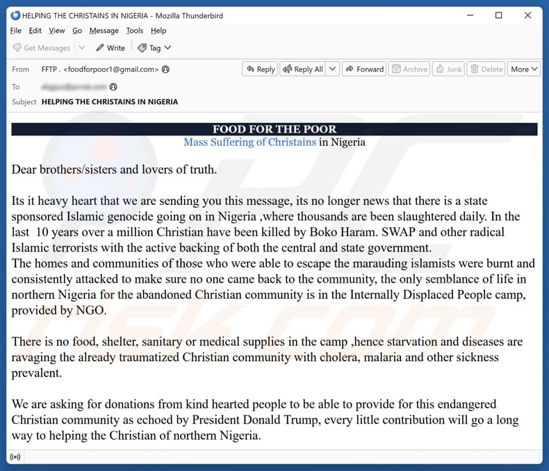 Email Account Failure Notice email spam campaign