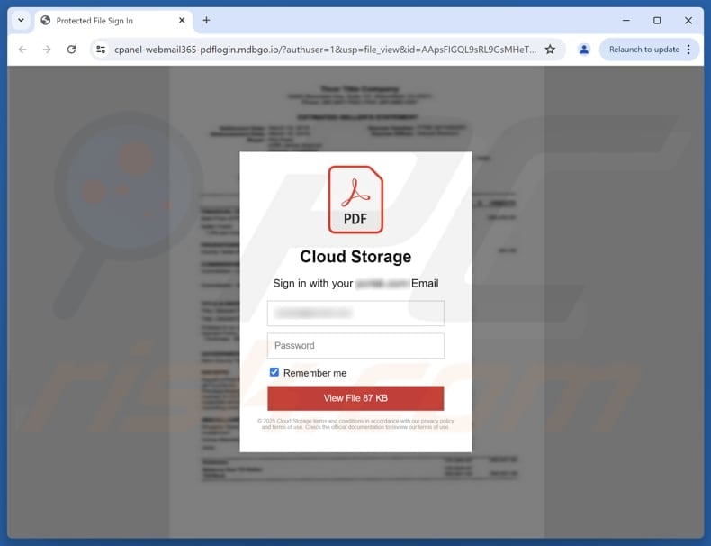 Freight Invoice Email Scam phishing site