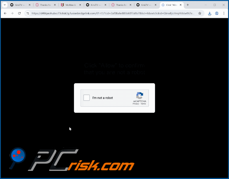 fusionbridgelink[.]com website appearance (GIF)