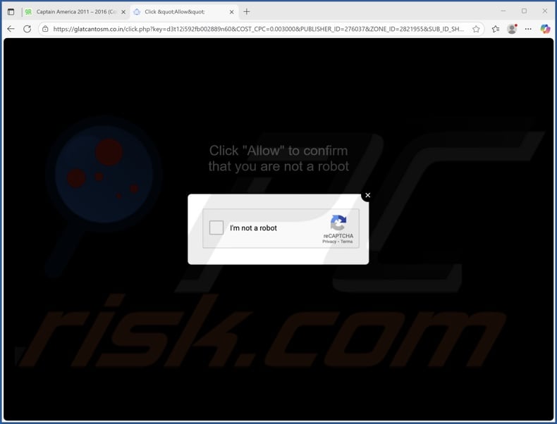glatcantosm.co[.]in pop-up redirects