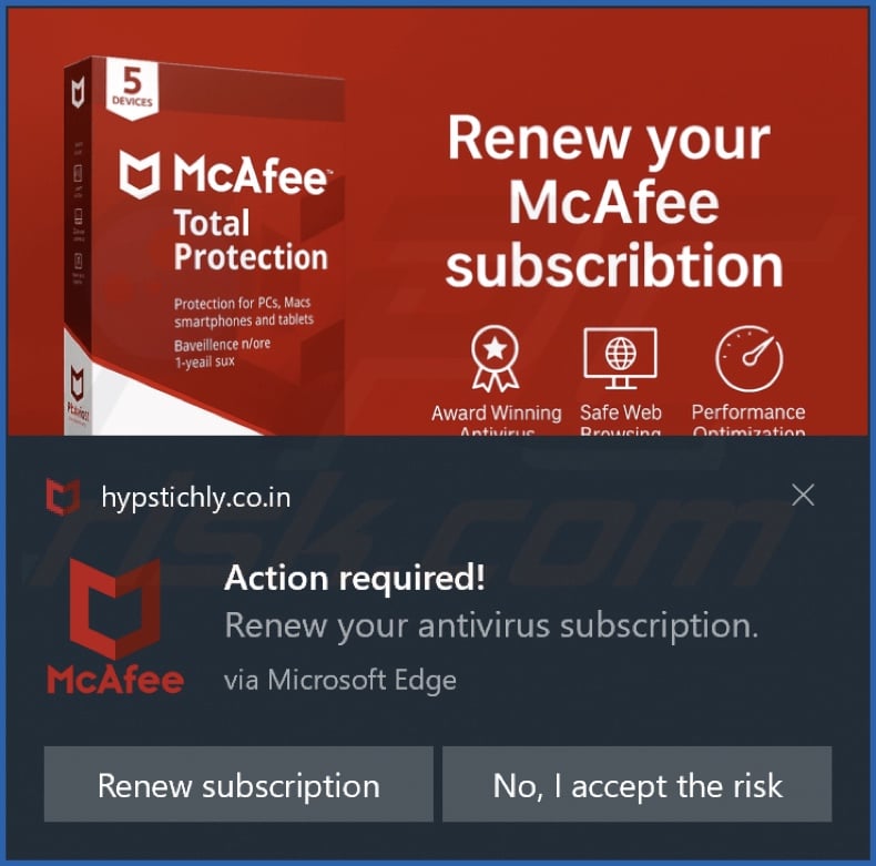 Ad delivered by the hypstichly.co[.]in webpage