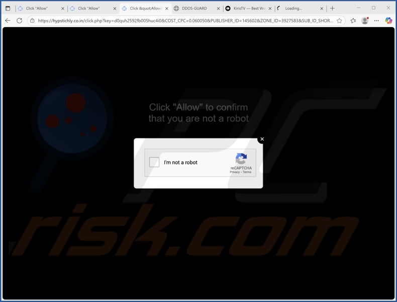 hypstichly.co[.]in pop-up redirects
